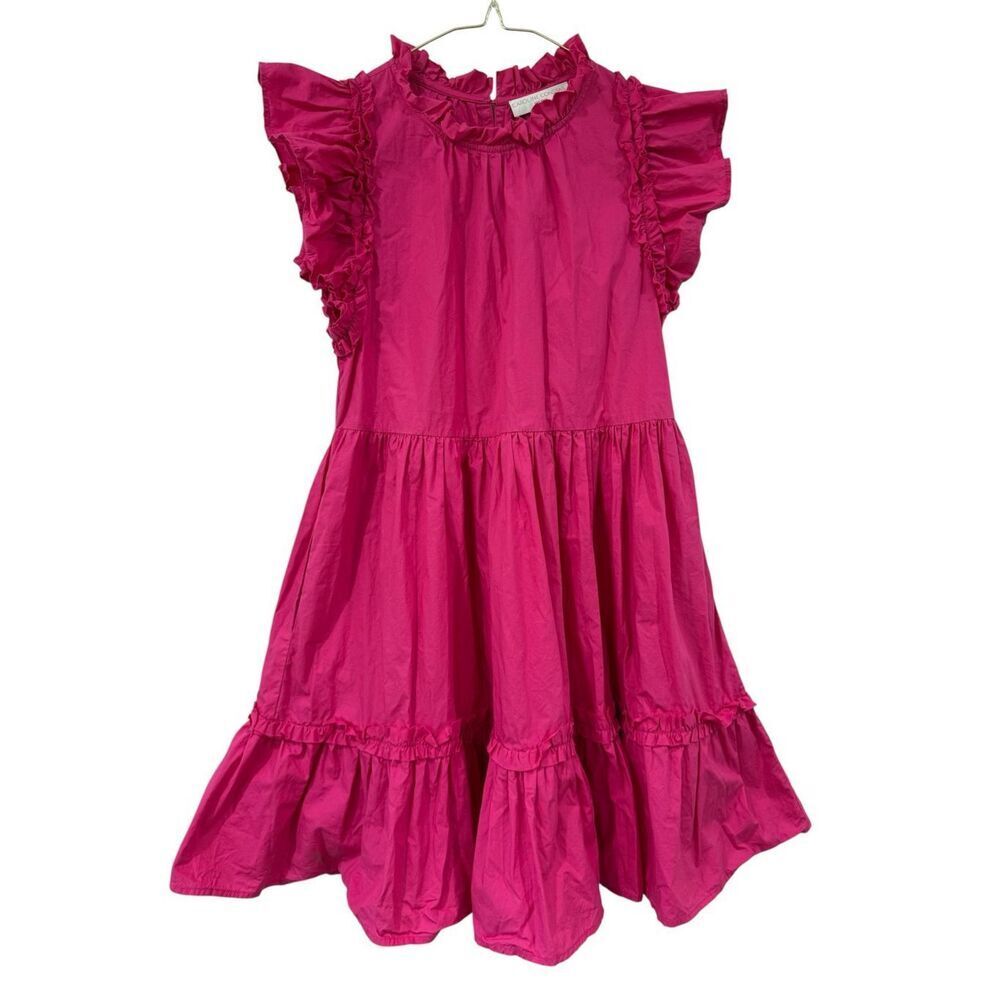Caroline Constas Fuchsia Ruffle Mini Dress
